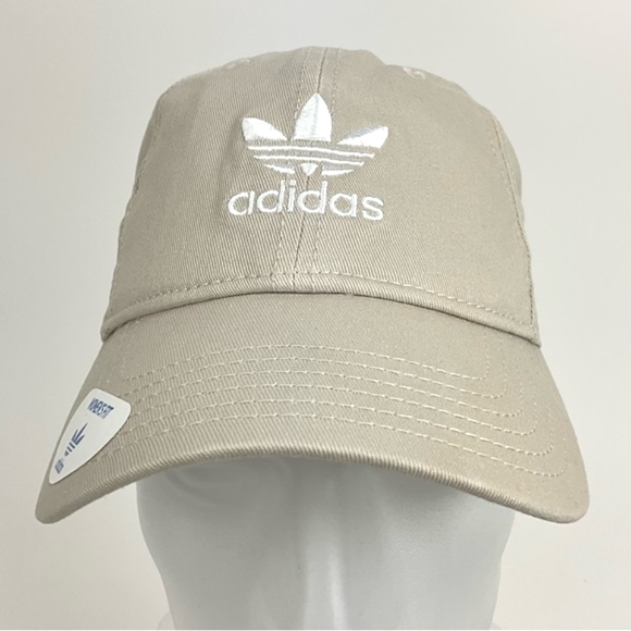 Adidas Women’s Strapback Khaki White Hat New With Tags - Picture 3 of 9
